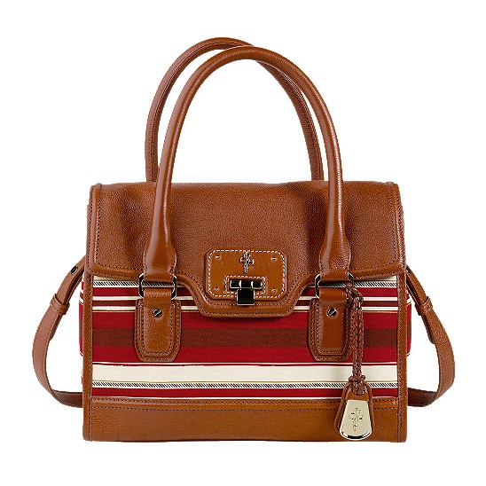 Cole Haan Vintage Valise Canvas Brooke Small Flap Tote Tango Red/Woodbury Outlet Coupons