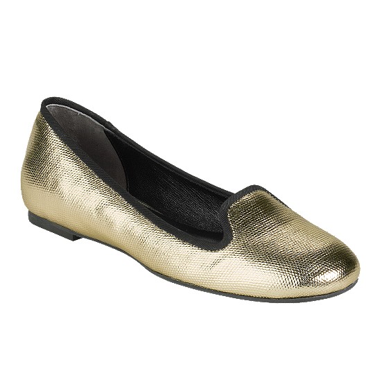 Cole Haan Air Morgan Slipper Ballet White Gold Metallic Canvas Outlet Coupons