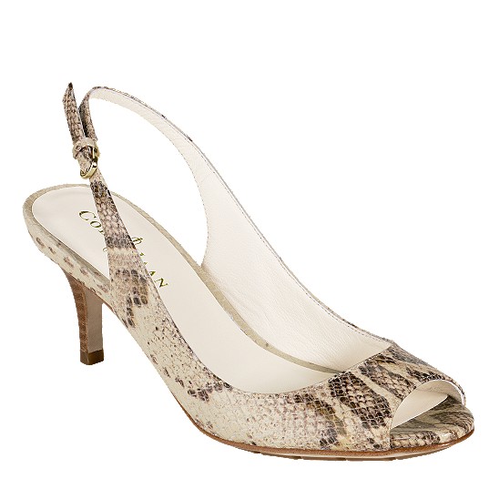 Cole Haan Air Talia Open Toe Sling 60 Cream Snake Print Outlet Coupons