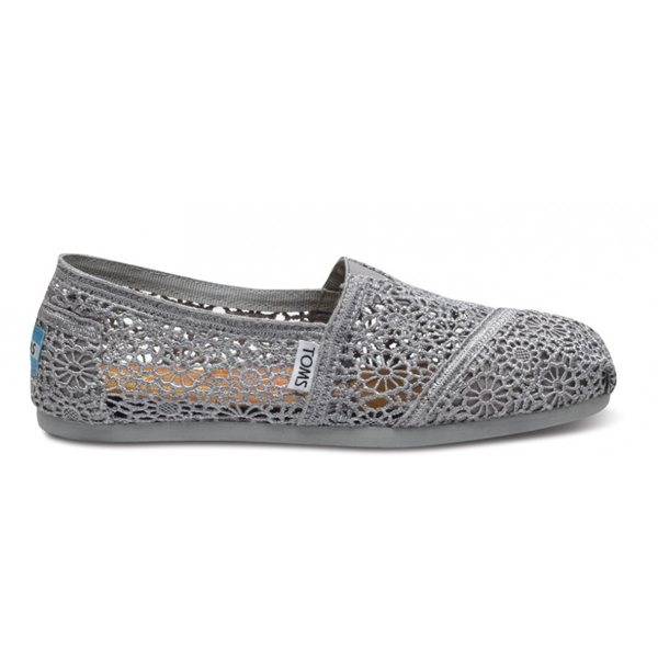 Toms Silver Crochet Women Classics Outlet Coupons