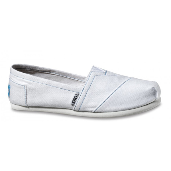 Toms White Canvas Women Classics Outlet Coupons